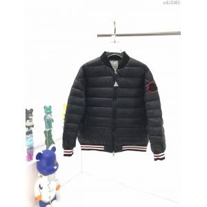 Moncler男裝 蒙口2020新款標誌LOGO印花羽絨服 Moncler男士秋冬黑色外套  ydi3161