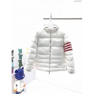 ThomBrowne男裝 TB秋冬新款紅色四杠羽絨連帽外套 高品質白色男女同款  ydi3181