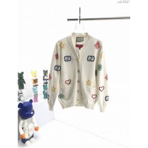 Gucci男裝 古奇2020早秋新款提花糖果色LOGO羊毛開衫  ydi3247