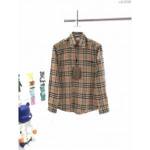 Burberry男裝 巴寶莉20新款袖子印花格紋襯衫 高版本男女同款  ydi3286