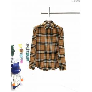Burberry男裝 巴寶莉新款格紋棉質法蘭絨襯衫 Burberry男士格子襯衫  ydi3291
