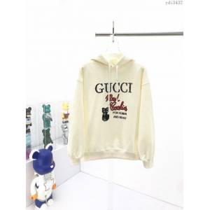 Gucci男裝 古奇2020最新爆款MadCookies系列 貓咪logo刺繡重工刺繡連帽衛衣  ydi3432
