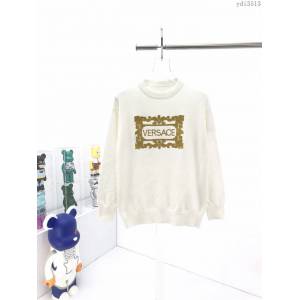 Versace男裝 範思哲20SS秋冬新款刺繡花卉字母針織毛衣  ydi3513