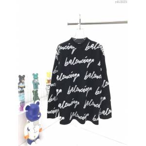 Balenciaga男裝 巴黎世家3D立體緹花字母套頭羊毛毛衣  ydi3525