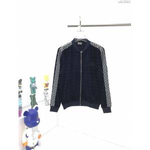 Dior男裝 迪奧秋冬新款老花絲絨面料拉鏈外套  ydi3551