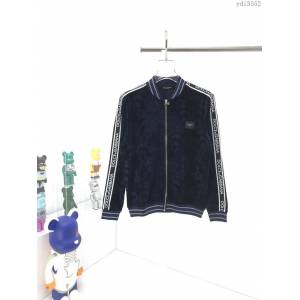 DG男裝 杜嘉班納老花絲絨面料拉鏈外套  ydi3552